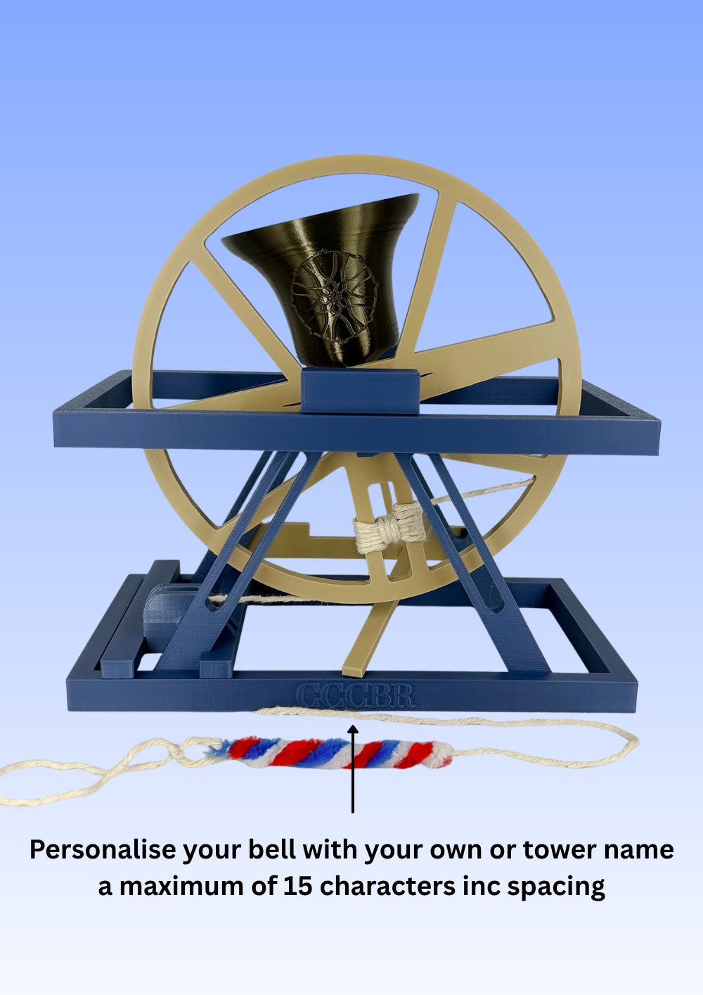 3d Printed model bell (customable text)** - Image 2